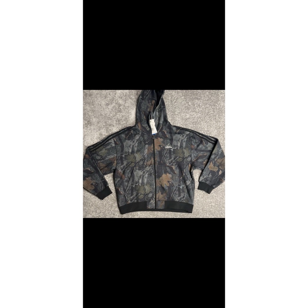 Adidas Mens Originals Tree Woodland Camo Hooded Full-Zip (L) JY2775 NWT